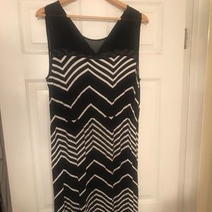 Black & White Chevron Maxi Dress